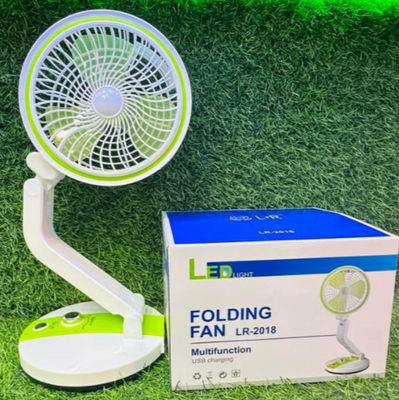 USB Rechargeable Folding Fan with LED Light 17 Inch - LR-2018_img_1