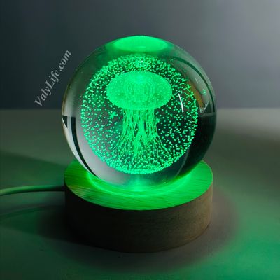 Jelly Fish 3D Crystal Ball Night Light_img_2