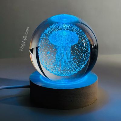 Jelly Fish 3D Crystal Ball Night Light_img_3
