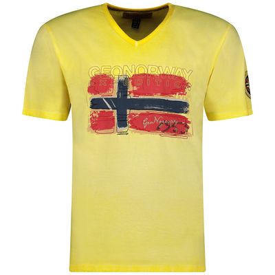 V-neck T-shirt Yellow_img_0