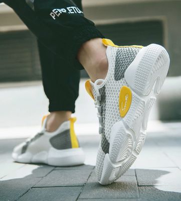 Premium Bright Flow Sneakers (White & Citron) (C-01)_img_10