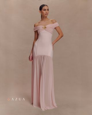 Kellie Off-Shoulder Crepe Maxi Dress