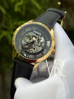 FOSSIL AUTO BLACK BELT GOLD CASE BROWN DIAL_img_0