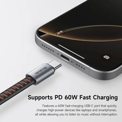 Mcdodo CA312 2in1 60w Type-C To Type-C And 3.5mm Converter_img_1