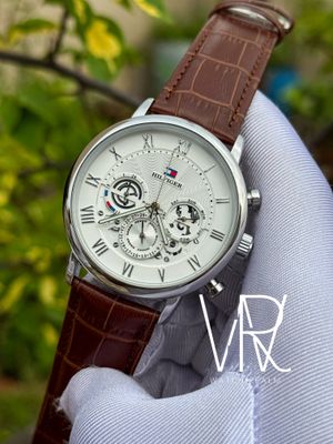 HILFIGER BROWN BELT WHITE DIAL_img_0