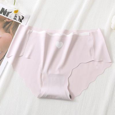 Women's Ice Silk Seamless Panties Soft Breathable Mid-Waist Briefs Comfortable Traceless Quick Dry Underwear Lingerie Intimates_img_11
