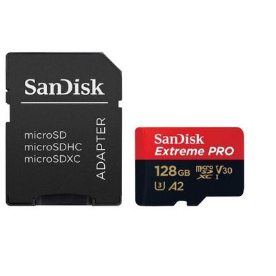 Sandisk Extreme Pro 128GB 200mbps MicroSDXC UHS-1 Memory Card With Adapter (SDSQXCD-128G-GN6MA)_img_0