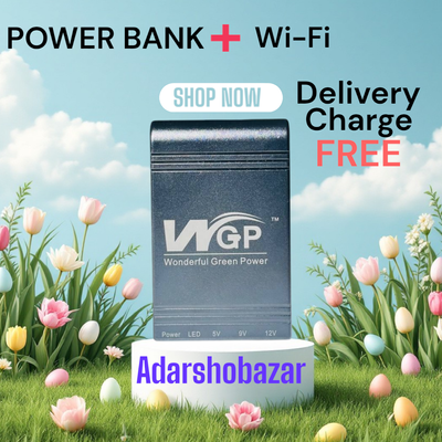 WGP Mini UPS 10400 mAh DC UPS for Router, Onu, CC Camera 5, 9, 12 Volt Output + Charger_img_2