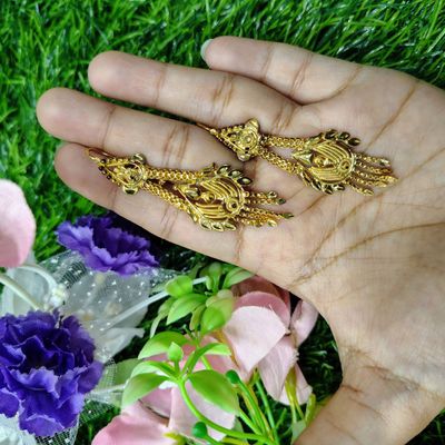 Beautiful Peacock Design Gold Imitation Earring_img_3