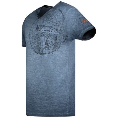 V-neck short-sleeved T-shirt Navy_img_2