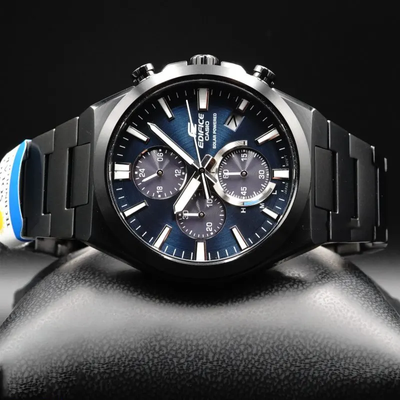 Casio Edifice Chonograph Solar Powered Blue Dial Men's Watch- EQS-950DC-2AV_img_0