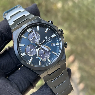 Casio Edifice Chonograph Solar Powered Blue Dial Men's Watch- EQS-950DC-2AV_img_3