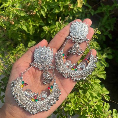 Antique silver earrings🌈_img_2