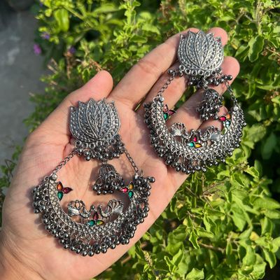 Antique silver earrings🌈_img_3