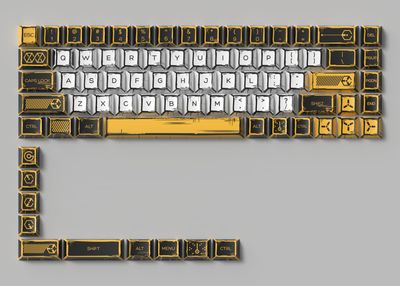 Comic Styled Virtual War PBT 78 Keys Keycaps Set_img_1