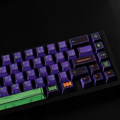 Comic Styled Eva 01 PBT 78 Keys Cherry Keycaps Set_img_3