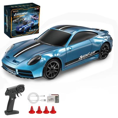 1/43 2.4G 4WD RTR Full Scale Mini Drift RC Car with LED Lights-Blue_img_0