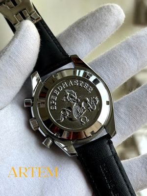 Omega Speedmaster '57 Blue Dial-Black Belt AA_img_2