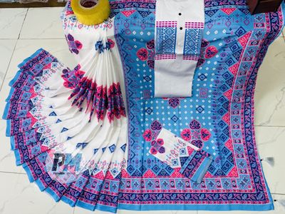শাড়ি–পাঞ্জাবি কাপল সেট (ব্লাউজ সহ)_img_0