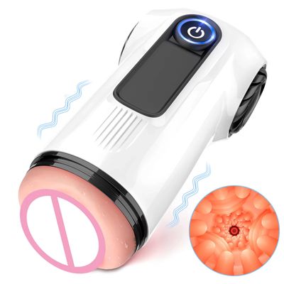 Automatic TPE Channel Vibration Vagina Hands Free Male Blowjob Sucking Masturbators Cup Penis Pump Adult Sex Toys for Men 18_img_0