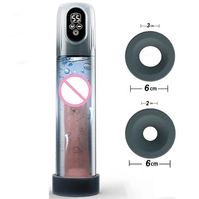 New LCD Electric Penis Pump Penis Enlargement Extend Pump Penis Trainer Sucking Male Masturbators Cup Dick Pump Sex Toys for Men_img_1