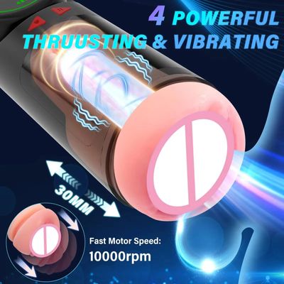 4IN1 Automatic Sucking Male Mastubator Cup Thrusting Penis Blowjob Masturbation Real Vagina Vacuum Pocket Pussy Sex Toys For Men_img_4