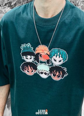 [ PREMIUM EDITON ] Men’s Oversized Heavyweight Drop Shoulder T-Shirt in Dark Green_img_1