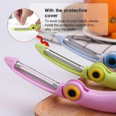 BTFLKNS Ceramic Paring Knife, Bird-shaped folding peeler, Ergonomic Handle Professional Knife, Super Sharp Blade Folding Knife with protective Sheath(Green )_img_4