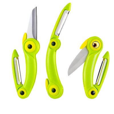 BTFLKNS Ceramic Paring Knife, Bird-shaped folding peeler, Ergonomic Handle Professional Knife, Super Sharp Blade Folding Knife with protective Sheath(Green )_img_5