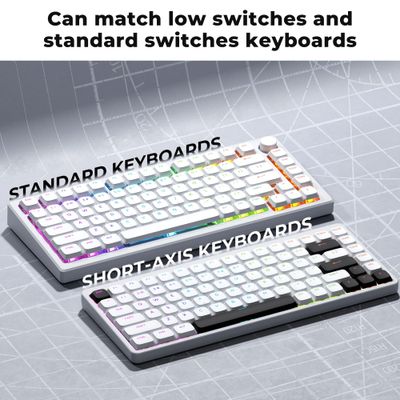 XVX Low Profile White ShineThrough Double Shot PBT Keycaps_img_5