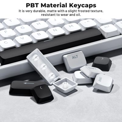 XVX Low Profile White ShineThrough Double Shot PBT Keycaps_img_2