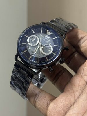 ARMANI CHAIN OVAL GLASS MECCANICO FULL BLACK_img_0