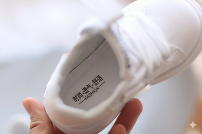 Baby White Cartoon Sneakers with Easy Velcro Closure Sneakers (1.5 to 3.5 years) for yours ANGEL_img_5