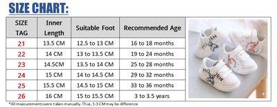 Baby White Cartoon Sneakers with Easy Velcro Closure Sneakers (1.5 to 3.5 years) for yours ANGEL_img_7