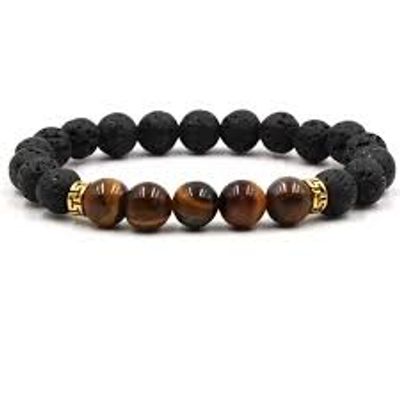 Natural Turquoise Stone Beaded Yoga Bracelet for Women Men Elastic Healing Gemstone Jewelry for Radiation Protection_img_1