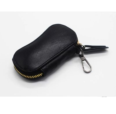 KroyShala Leather Key Ring Wallet – Black Key Holder Pouch Box for Men & Women – Durable Money Bag Style Organizer_img_1