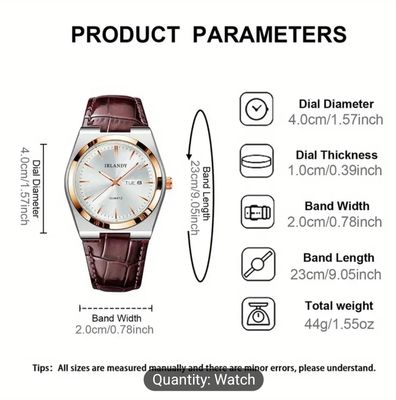 REANY Elegant Quartz Watch with Date Display & Luminous Hands - Stylish Square Dial, Stainless Steel Band, Rose Golden-Tone Case - Perfect Gift for Valentine'S Day or Holidays_img_2