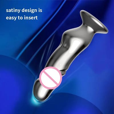 10 Modes Vibrating Metal Anal Plug Stainless Steel Butt Plug Portable Remote Control Dildo Anal Sex Toy for Couples Women Men_img_4