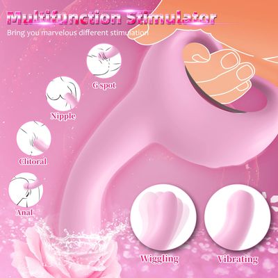 Handle Prostate Massager G-Spot Finger Vibrator Sex Toys For Men Wiggling Male Masturbation Stimulator Anal Dildo For Gay Sissy_img_5