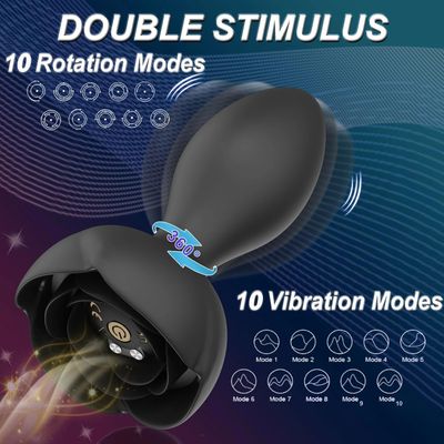 Anal Plug Silicone Butt Plug Vibrator Prostate Massager for Men G-Spot Vibration Rotation Anal Dilator Male Masturbation Sex Toy_img_5