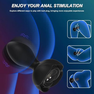 Anal Plug Silicone Butt Plug Vibrator Prostate Massager for Men G-Spot Vibration Rotation Anal Dilator Male Masturbation Sex Toy_img_4