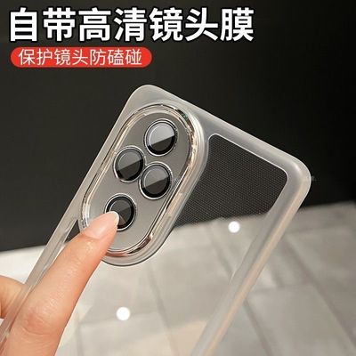 Honor 200/200pro transparent tpu soft cover with camera lens_img_2