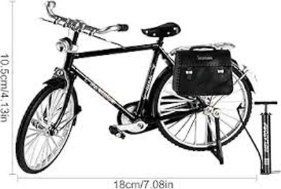Jiaye Alloy 28 Bars Bicycle Model Metal Bicycle Sliding Retro Love Toy diy Assembly_img_0