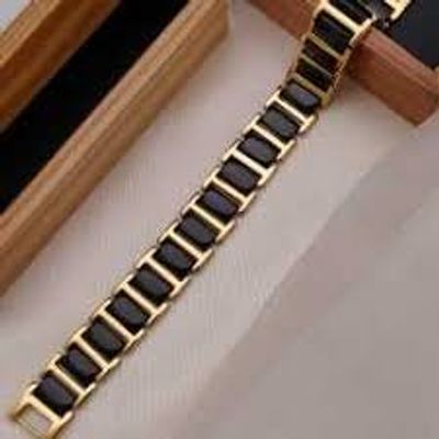 Men\'s Ceramic Bracelet High-tech Blue Ceramic Bracelet with Hematites and Magnets Inlay China Manufacturer_img_3