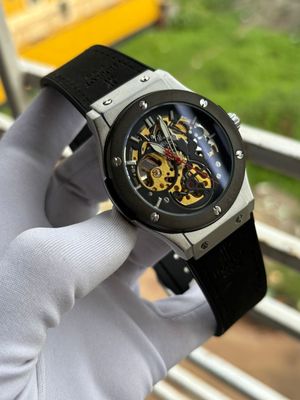 Hublot Auto Belt Black Silver Case Black Bezel V2 Velvet_img_0