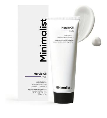 Minimalist Marula Oil 5% Face Moisturizer For Dry Skin With Hyaluronic Acid For Deep Nourishment & Hydration, For Men & Women -(50g)_img_0