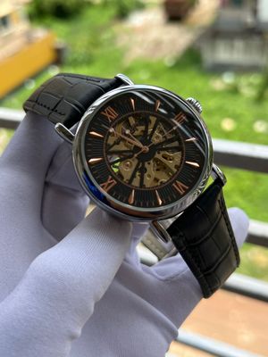 Patek Philippe Auto Skeleton Black Belt Silver Case_img_0