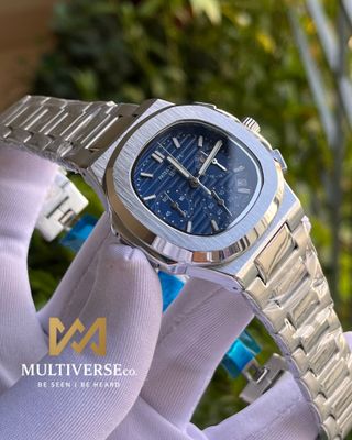 PATEK NAUTILUS CHRONO SILVER BLUE (AA)_img_0