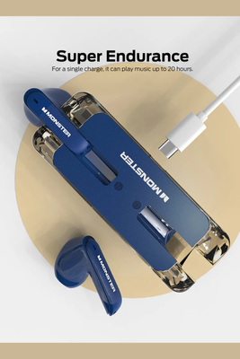 MONSTER AIRMARS XKT08 – Gaming Earbuds, Low Latency-Blue_img_5