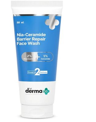 The Derma Co. Nia-Ceramide Barrier Repair Face Wash 80g | With 2% Niacinamide and 1% Ceramide | Gently Cleanses Skin & Nourishes Skin Barrier | All skin types_img_0